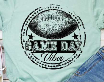 Game Day Vibes Football Sketch